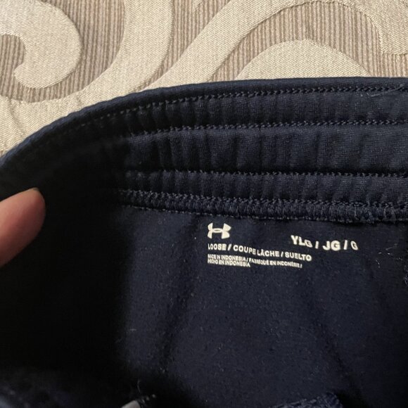 Boy's Under Armour Loose Fit Navy Sweat Pants Joggers, Size Youth Large, EUC - Picture 5 of 8
